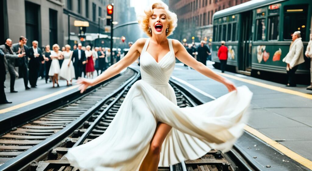 Marilyn Monroe com vestido branco